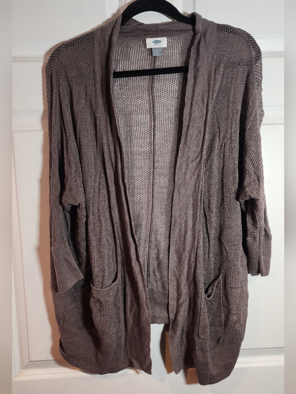 Old Navy Women’s Open-Front Knit Cardigan - Deep Taupe M
